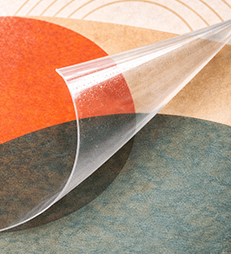 Coated finish effect on framed art in augmented reality preview